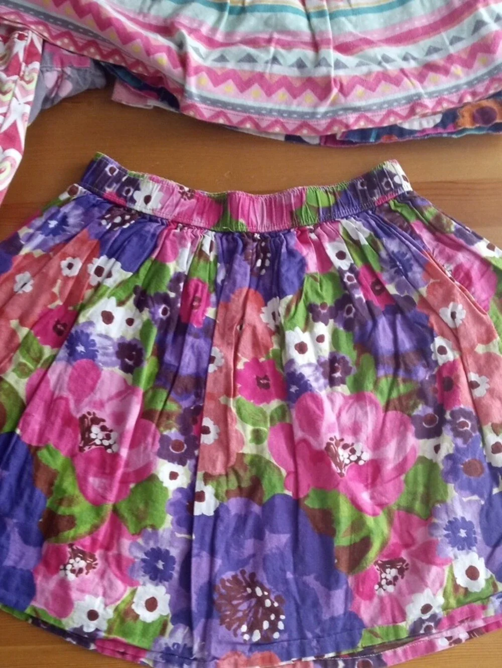 Gymboree Girls Floral & Plaid Skirt Mix in Pink, Purple, Blue